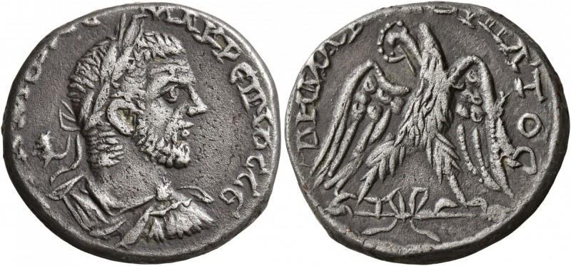 SYRIA, Cyrrhestica. Cyrrhus. Macrinus , 217-218. Tetradrachm (Silver, 24 mm, 12....
