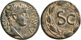 SYRIA, Seleucis and Pieria. Antioch. Augustus , 27 BC-AD 14. Dupondius (Orichalcum, 27 mm, 14.05 g, 12 h), circa 5-12 AD. IMP•AVGVST• TR•POT• Laureate...
