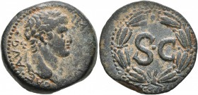 SYRIA, Seleucis and Pieria. Antioch. Otho , 69. As (Bronze, 23 mm, 8.08 g, 1 h). IMP•[M•OTHO] CAE•AVG• Laureate head of Otho to right. Rev. Large S•C ...