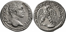 SYRIA, Seleucis and Pieria. Antioch. Caracalla , 198-217. Tetradrachm (Silver, 26 mm, 13.48 g, 1 h), 205-207. AYT•KAI• ANTΩNЄINOC• Laureate head of Ca...