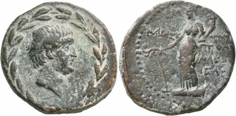 PHOENICIA. Ace-Ptolemais. Mark Antony , 42-31 BC. Diassarion (Bronze, 24 mm, 10....
