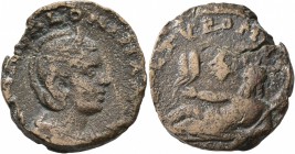 PHOENICIA. Tyre. Salonina , Augusta, 254-268. Tetrassarion (Orichalcum, 25 mm, 13.18 g, 1 h). [CORNE S]ALONINA A[VG] Diademed and draped bust of Salon...
