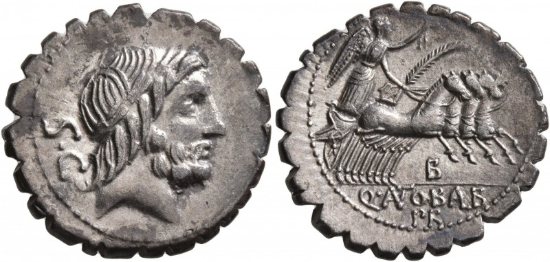 Q. Antonius Balbus, 83-82 BC. Denarius (Silver, 20 mm, 3.78 g, 7 h), Rome. Laure...