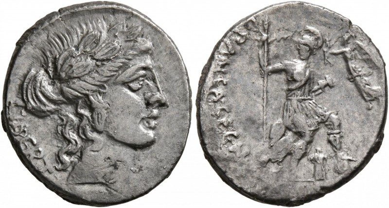 C. Vibius C.f. C.n. Pansa Caetronianus, 48 BC. Denarius (Silver, 19 mm, 3.78 g, ...