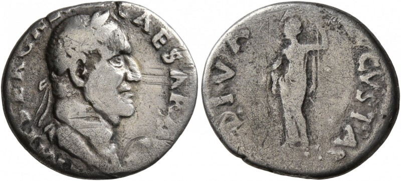 Galba, 68-69. Denarius (Silver, 18 mm, 2.84 g, 6 h), Rome. IMP SER GALBA CAESAR ...