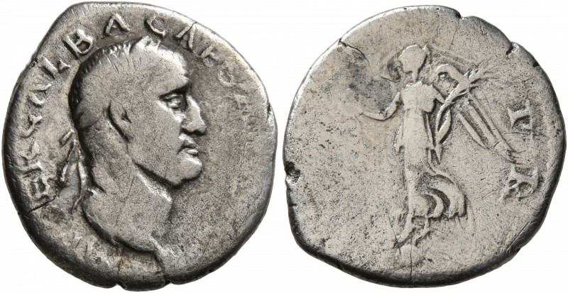 Galba, 68-69. Denarius (Silver, 19 mm, 2.83 g, 6 h), Rome. IMP SER GALBA CAESAR ...