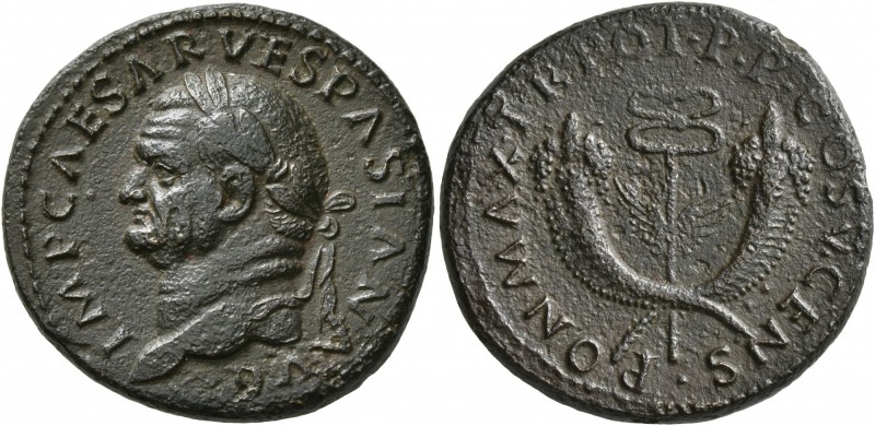 Vespasian, 69-79. Dupondius (Orichalcum, 26 mm, 11.58 g, 7 h), Rome for use in S...