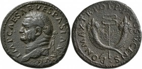 Vespasian, 69-79. Dupondius (Orichalcum, 26 mm, 11.58 g, 7 h), Rome for use in Syria, 74. IMP CAESAR VESPASIANVS AVG Laureate head of Vespasian to lef...