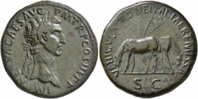 Nerva, 96-98. Sestertius (Orichalcum, 34 mm, 26.35 g, 7 h), Rome, 97. IMP NERVA CAES AVG P M TR P COS III P P Laureate head of Nerva to right. Rev. VE...
