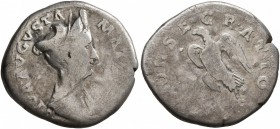 Diva Matidia, died 119. Denarius (Silver, 18 mm, 2.84 g, 6 h), Rome. DIVA AVGVSTA MAT[IDIA] Diademed and draped bust of Diva Matidia to right. Rev. [C...