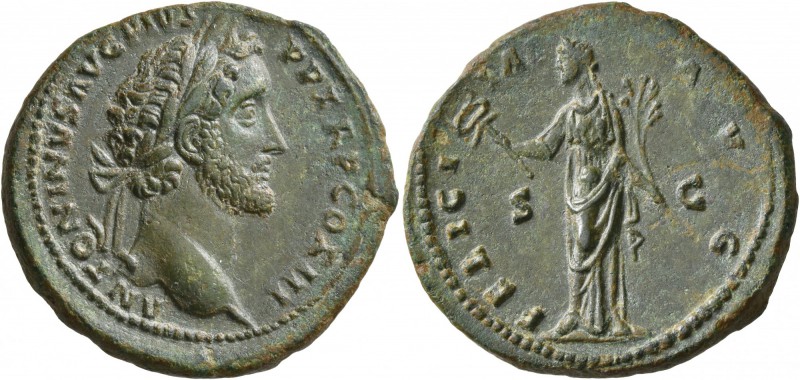 Antoninus Pius, 138-161. As (Copper, 28 mm, 11.10 g, 7 h), Rome, 140-144. ANTONI...