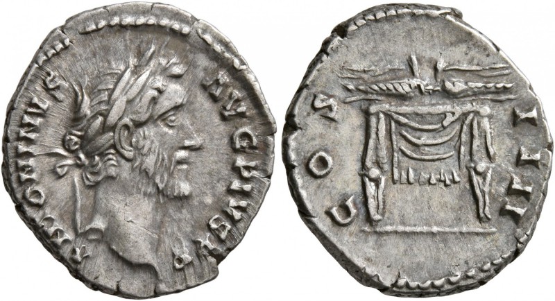 Antoninus Pius, 138-161. Denarius (Silver, 19 mm, 3.36 g, 7 h), Rome, 145-161. A...