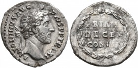 Antoninus Pius, 138-161. Denarius (Silver, 18 mm, 3.18 g, 6 h), Rome, 147-148. ANTONINVS AVG PIVS P P TR P XI Laureate head of Antoninus Pius to right...