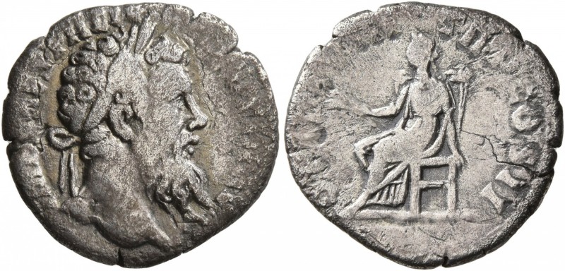 Pertinax, 193. Denarius (Silver, 16 mm, 1.94 g, 12 h), Rome. IMP CAES P HELV PER...