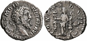 Didius Julianus, 193. Denarius (Silver, 17 mm, 2.44 g, 6 h), Rome. IMP CAES M DID IVLIAN AVG Laureate head of Didius Julianus to right. Rev. CONCORD M...