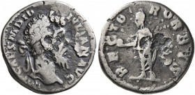 Didius Julianus, 193. Denarius (Subaeratus, 17 mm, 2.43 g, 6 h), Rome. IMP CAES M DID IVLIAN AVG Laureate head of Didius Julianus to right. Rev. RECTO...