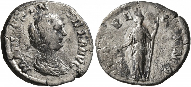 Manlia Scantilla, Augusta, 193. Denarius (Silver, 17 mm, 2.64 g, 6 h), Rome. MAN...