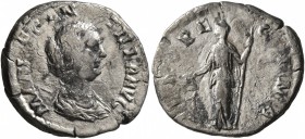 Manlia Scantilla, Augusta, 193. Denarius (Silver, 17 mm, 2.64 g, 6 h), Rome. MANL SCANTILLA AVG Draped bust of Manlia Scantilla to right. Rev. IVNO RE...