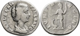 Manlia Scantilla, Augusta, 193. Denarius (Silver, 18 mm, 3.02 g, 6 h), Rome. MANL SCANTILLA AVG Draped bust of Manlia Scantilla to right. Rev. IVNO RE...