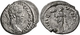 Pescennius Niger, 193-194. Denarius (Silver, 19 mm, 2.83 g, 6 h), Antiochia. [IMP ACES C PESCE] NIGER IVSTI AV Laureate head of Pescennius Niger to ri...