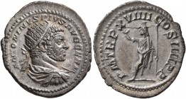 Caracalla, 198-217. Antoninianus (Silver, 25 mm, 4.53 g, 1 h), Rome, 216. ANTONINVS PIVS AVG GERM Radiate, draped and cuirassed bust of Caracalla to r...