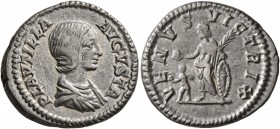 Plautilla, Augusta, 202-205. Denarius (Silver, 19 mm, 4.06 g, 1 h), Rome. PLAVTILLA AVGVSTA Draped bust of Plautilla to right. Rev. VENVS VICTRIX Venu...