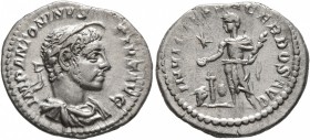 Elagabalus, 218-222. Denarius (Silver, 20 mm, 2.83 g, 12 h), Rome, 220-222. IMP ANTONINVS PIVS AVG Laureate, draped and cuirassed bust of Elagabalus t...