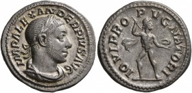 Severus Alexander, 222-235. Denarius (Silver, 20 mm, 3.71 g, 7 h), Rome, 231-235. IMP ALEXANDER PIVS AVG Laureate, draped and cuirassed bust of Severu...