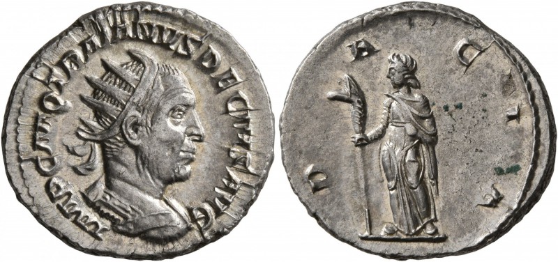 Trajan Decius, 249-251. Antoninianus (Silver, 21 mm, 4.33 g, 12 h), Rome, 251. I...