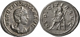 Herennia Etruscilla, Augusta, 249-251. Antoninianus (Silver, 22 mm, 3.66 g, 2 h), Antiochia. HER ETRVSCILLA AVG Diademed and draped bust of Herennia E...