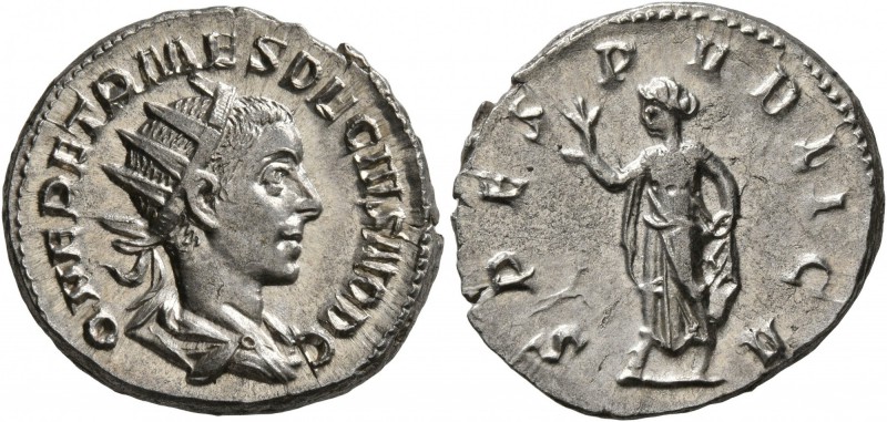 Herennius Etruscus, as Caesar, 249-251. Antoninianus (Silver, 21 mm, 4.29 g, 1 h...