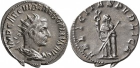 Trebonianus Gallus, 251-253. Antoninianus (Silver, 21 mm, 3.15 g, 12 h), Rome. IMP CAE C VIB TREB GALLVS AVG Radiate, draped and cuirassed bust of Tre...