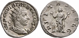 Trebonianus Gallus, 251-253. Antoninianus (Silver, 20 mm, 3.15 g, 6 h), Rome. IMP C C VIB TREB GALLVS AVG Radiate, draped and cuirassed bust of Trebon...