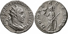 Aemilian, 253. Antoninianus (Silver, 19 mm, 4.03 g, 12 h), Rome. IMP AEMILIANVS PIVS FEL AVG Radiate, draped and cuirassed bust of Aemilian to right, ...