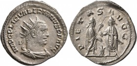 Valerian I, 253-260. Antoninianus (Silver, 22 mm, 2.76 g, 12 h), Samosata, circa 256-260. IMP C P LIC VALERIANVS P F AVG Radiate, draped and cuirassed...