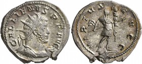 Gallienus, 253-268. Antoninianus (Silver, 23 mm, 3.40 g, 1 h), Cologne, 257-258. GALLIENVS•P•F•AVG Radiate, draped and cuirassed bust of Gallienus to ...
