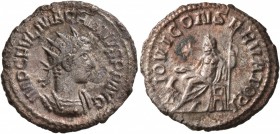 Macrianus, usurper, 260-261. Antoninianus (Billon, 21 mm, 3.69 g, 7 h), Samosata. IMP C FVL MACRIANVS P F AVG Radiate and cuirassed bust of Macrianus ...