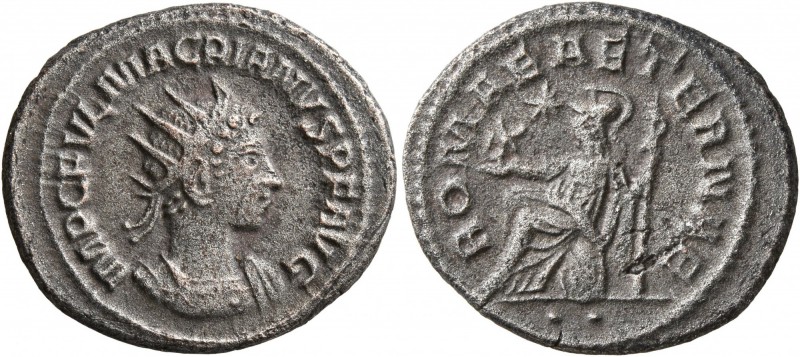 Macrianus, usurper, 260-261. Antoninianus (Billon, 21 mm, 4.33 g, 12 h), Samosat...