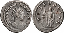 Macrianus, usurper, 260-261. Antoninianus (Billon, 20 mm, 3.00 g, 12 h), Samosata. IMP C FVL MACRIANVS P F AVG Radiate and cuirassed bust of Macrianus...