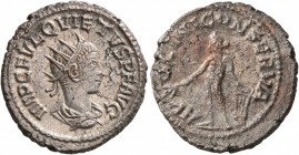 Quietus, usurper, 260-261. Antoninianus (Billon, 21 mm, 4.09 g, 11 h), Samosata. IMP C FVL QVIETVS P F AVG Radiate, draped and cuirassed bust of Quiet...