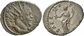 Marius, Romano-Gallic usurper, 269. Antoninianus (Silvered bronze, 20 mm, 3.11 g, 7 h), Cologne. IMP C MAR[IVS] P F AVG Radiate, draped and cuirassed ...
