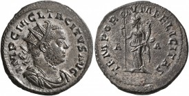Tacitus, 275-276. Antoninianus (Silvered bronze, 22 mm, 4.28 g, 6 h), Lugdunum, 276. IMP C M CL TACITVS AVG Radiate, draped and cuirassed bust of Taci...