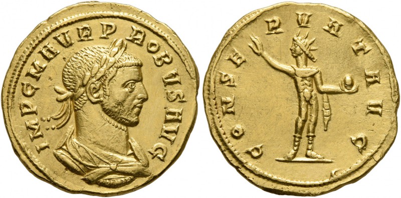 Probus, 276-282. Aureus (Gold, 21 mm, 6.24 g, 6 h), Cyzicus, circa 281. IMP C M ...