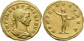 Probus, 276-282. Aureus (Gold, 21 mm, 6.24 g, 6 h), Cyzicus, circa 281. IMP C M AVR PROBVS AVG Laureate, draped and cuirassed bust of Probus to right....