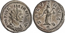 Maximianus, first reign, 286-305. Antoninianus (Billon, 23 mm, 3.39 g, 6 h), Lugdunum, 290-294. IMP MAXIMIANVS AVG Radiate, draped and cuirassed bust ...