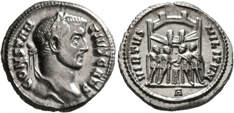 Constantius I, as Caesar, 293-305. Argenteus (Silver, 18 mm, 3.63 g, 7 h), Rome,...