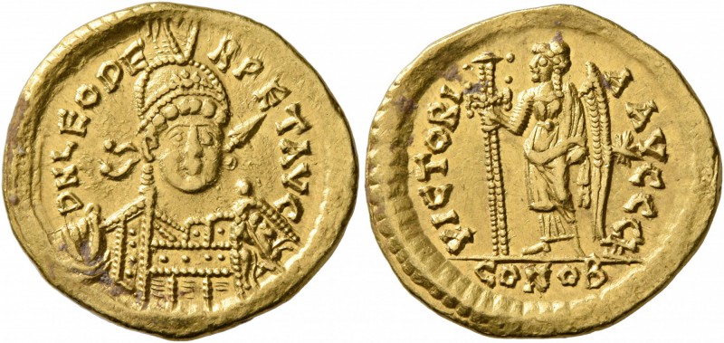 Leo I, 457-474. Solidus (Gold, 21 mm, 4.48 g, 6 h), Constantinopolis, circa 462 ...