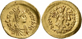 Leo I, 457-474. Tremissis (Gold, 15 mm, 1.47 g, 6 h), Constantinopolis, circa 462 or 466. D N LEO PERPET AVG Diademed, draped and cuirassed bust of Le...