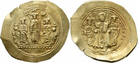 Romanus IV Diogenes, with Eudocia, Michael VII, Constantius, and Andronicus, 1068-1071. Histamenon (Gold, 28 mm, 4.43 g, 6 h), Constantinopolis. KωN M...