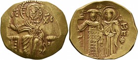 John III Ducas (Vatatzes), emperor of Nicaea, 1222-1254. Hyperpyron (Gold, 25 mm, 4.34 g, 6 h), Magnesia. IC - XC Christ enthroned facing, nimbate, we...